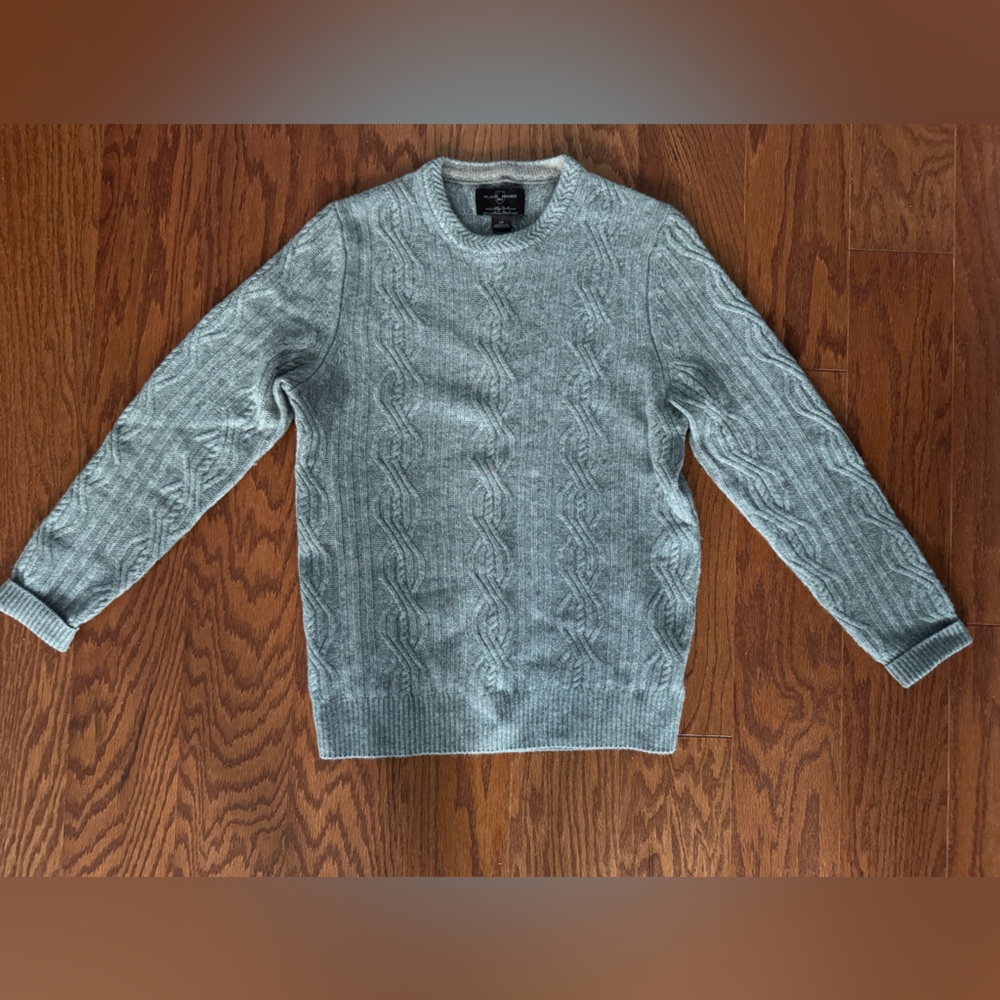 Gray Cable Knit cashmere Sweater